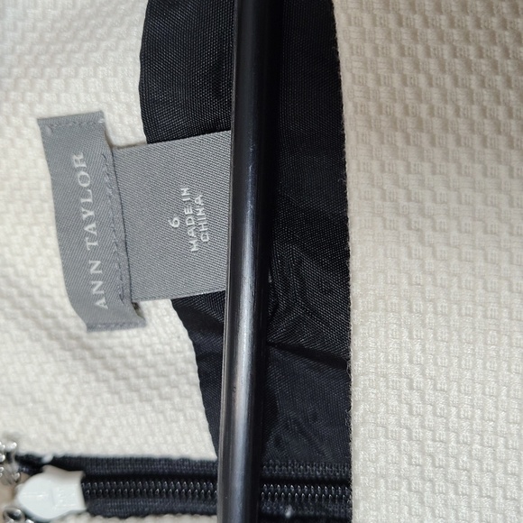 Ann Taylor Black And Cream White Trim Dress Size 6 - Picture 8 of 8